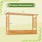 Pine Wood Raised Garden Bed with Trellis and Flat Roof Outdoor Planter Box for Flowers